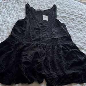 Free People Black Sleeveless Ruffle dress for a sexy night or to the beach